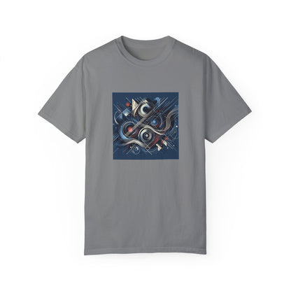 Vibrant Graphic Unisex Garment-Dyed T-Shirt - Cool Modern Art Design