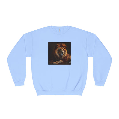 Majestic Lion Unisex Crewneck Sweatshirt - Cozy Animal Print Apparel