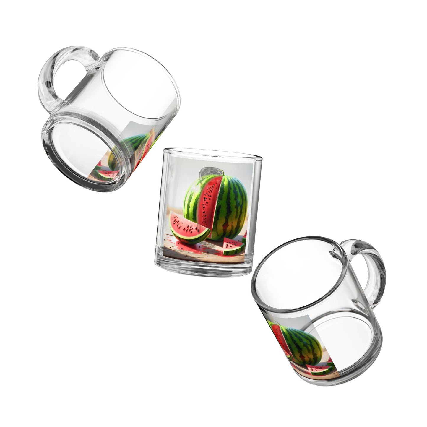 Watermelon Glass Mug - 10oz, Perfect for Summer Drinks & Gatherings