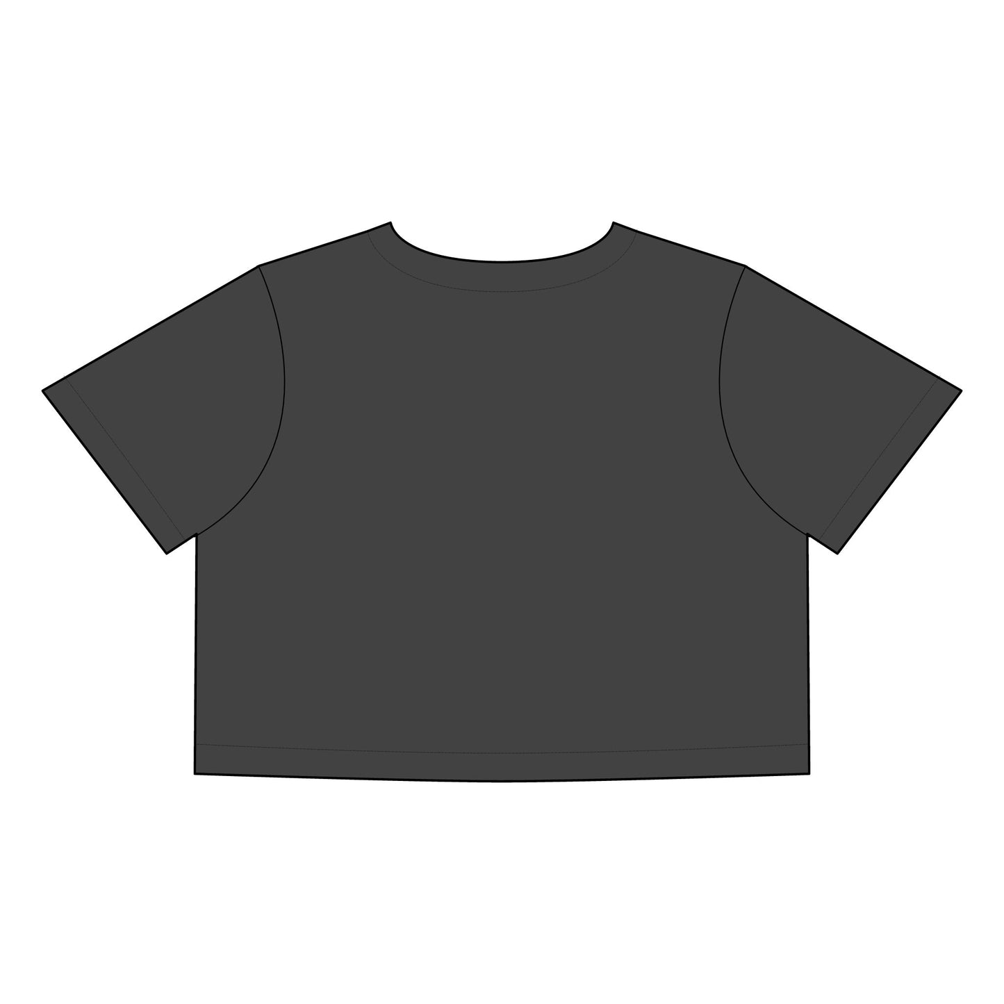 Luscious Heart Women's Faded Crop Tee - Trendy, Casual Fashion