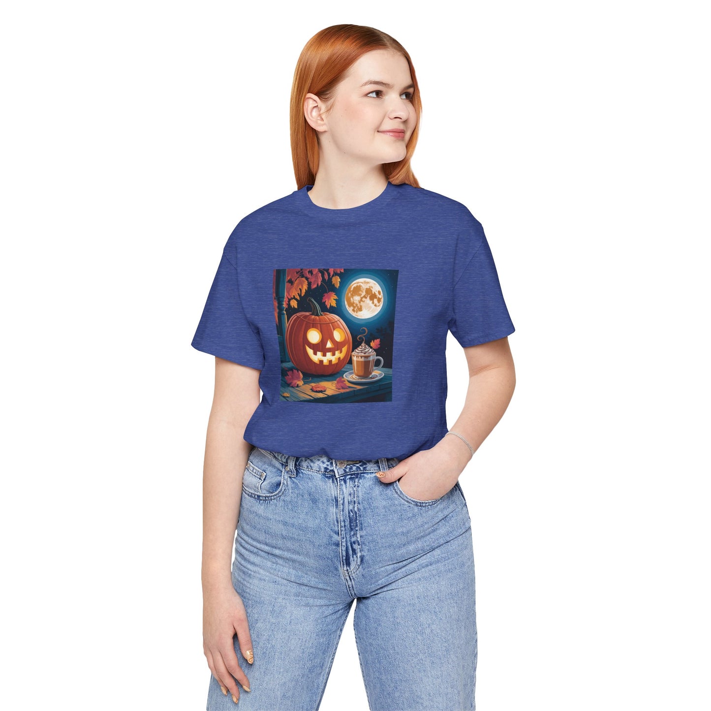 Fall In Love With Fall, Unisex Fall T-Shirt, Halloween Shirt, Cozy Fall Apparel, Seasonal Graphic Tee, Pumpkin Spice Tee