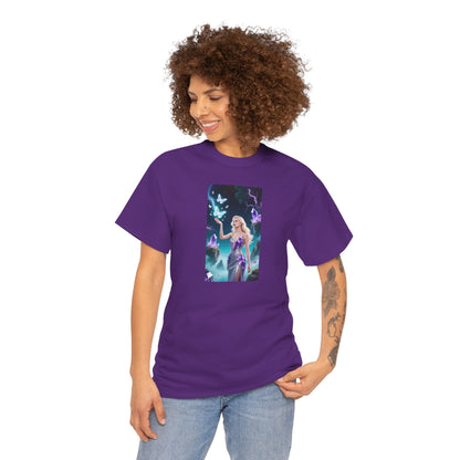 Magical Fairy Graphic Tee, Enchanted Woodland Shirt, Fantasy Apparel, Gift for Nature Lovers, Festival Wear, Unisex Cotton Tee