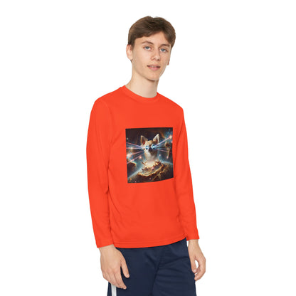 Kids Galaxy Control Long Sleeve Tee, Fierce Teacup Chihuahua Laser Eyes, Funny Shirt, Child's Top, Cute Animal Graphic Tee