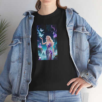 Magical Fairy Graphic Tee, Enchanted Woodland Shirt, Fantasy Apparel, Gift for Nature Lovers, Festival Wear, Unisex Cotton Tee