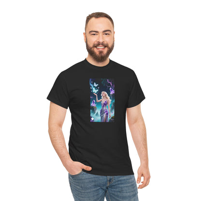 Magical Fairy Graphic Tee, Enchanted Woodland Shirt, Fantasy Apparel, Gift for Nature Lovers, Festival Wear, Unisex Cotton Tee