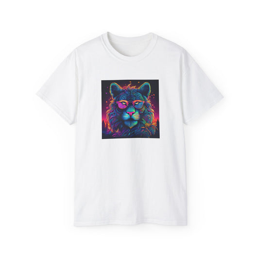 90's Style Colorful Lion Graphic Ultra Cotton Tee - Vibrant and Fun Wear