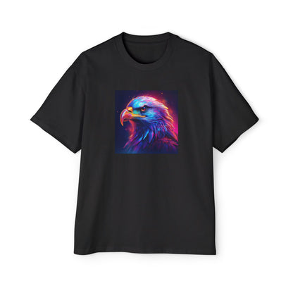 Neon Retro Vibrant Eagle Graphic Oversized Tee for Men