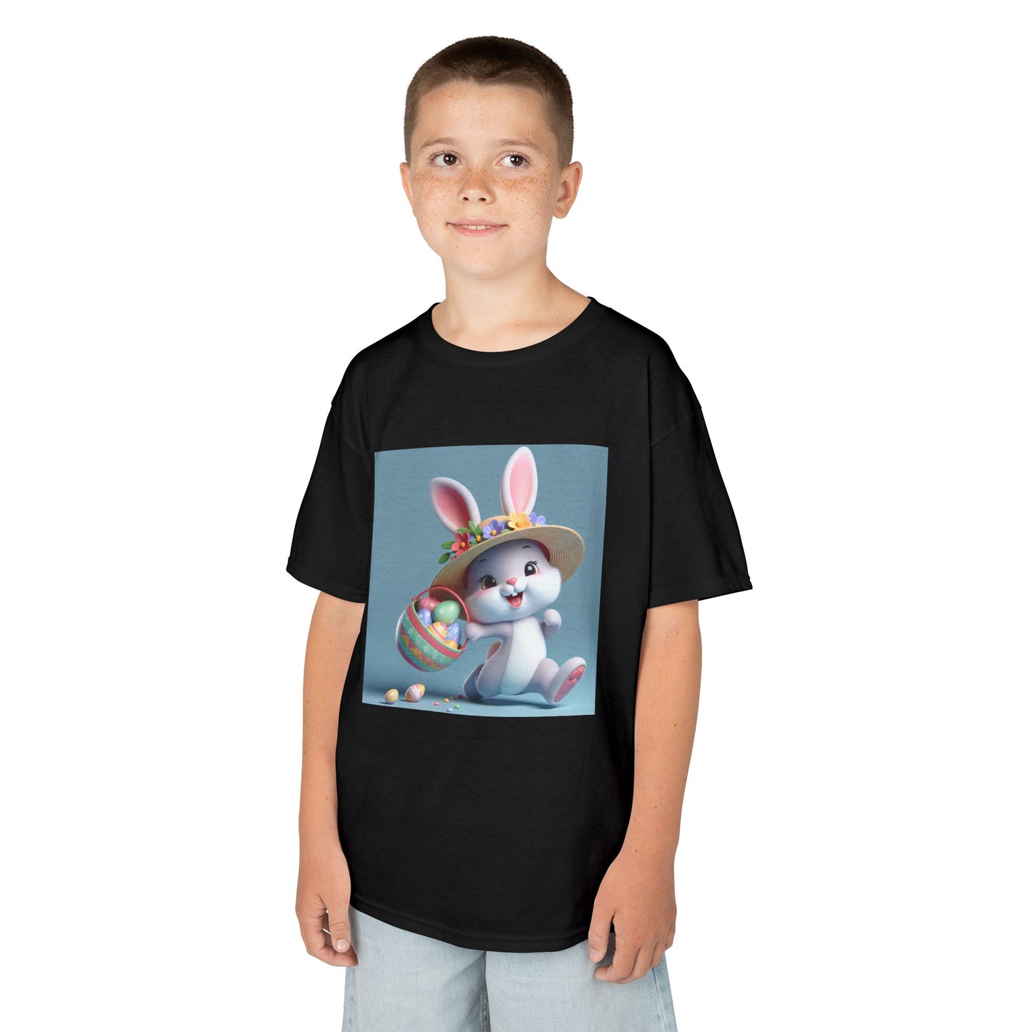 Cute Easter Bunny Kids Tee - Heavy Cotton™ T-Shirt for Spring Celebrations