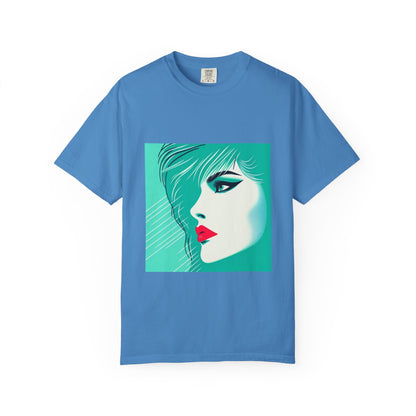 Vintage Lady Portrait T-shirt, 1980s Art Style, Retro Graphic Tee, Unisex Graphic Tee, Hipster Fashion Shirt