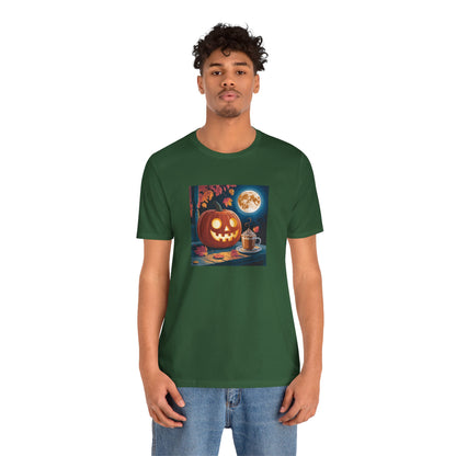 Fall In Love With Fall, Unisex Fall T-Shirt, Halloween Shirt, Cozy Fall Apparel, Seasonal Graphic Tee, Pumpkin Spice Tee