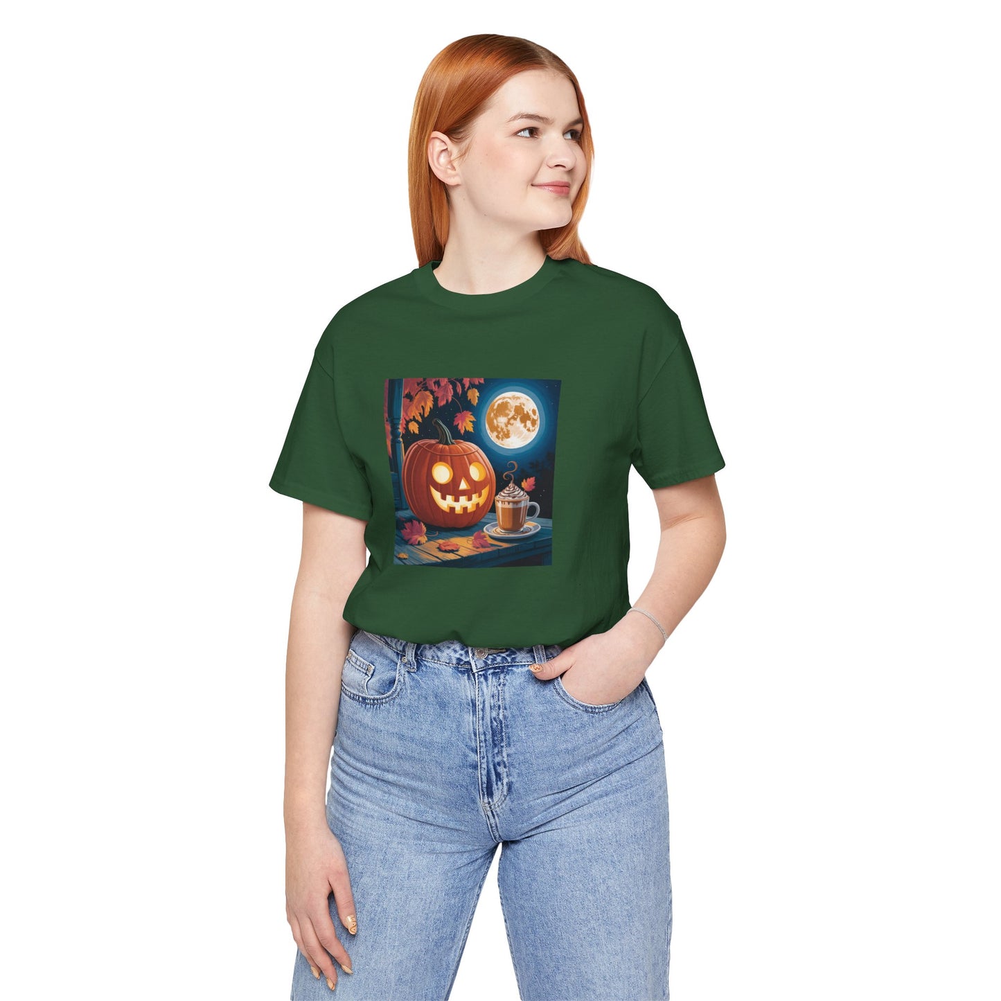 Fall In Love With Fall, Unisex Fall T-Shirt, Halloween Shirt, Cozy Fall Apparel, Seasonal Graphic Tee, Pumpkin Spice Tee
