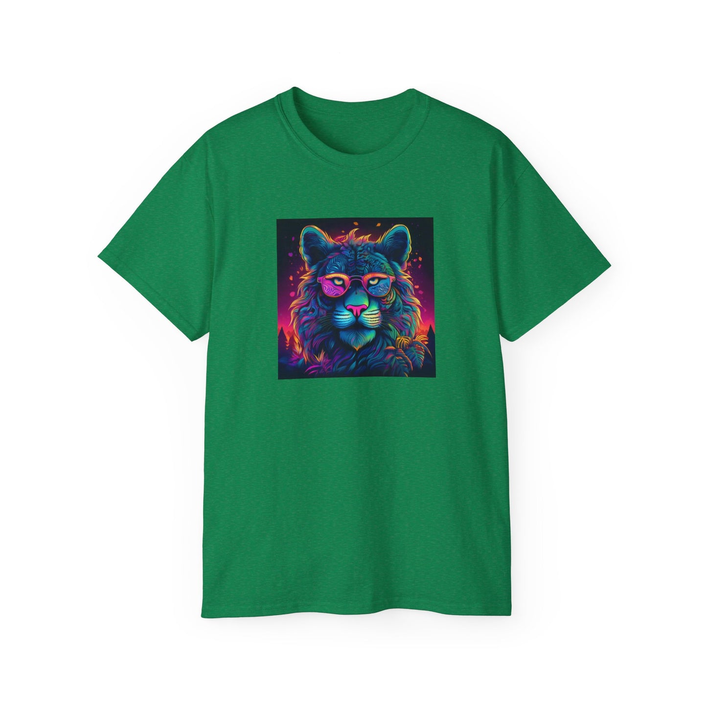 90's Style Colorful Lion Graphic Ultra Cotton Tee - Vibrant and Fun Wear