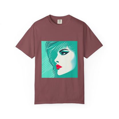 Vintage Lady Portrait T-shirt, 1980s Art Style, Retro Graphic Tee, Unisex Graphic Tee, Hipster Fashion Shirt