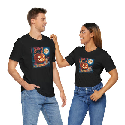 Fall In Love With Fall, Unisex Fall T-Shirt, Halloween Shirt, Cozy Fall Apparel, Seasonal Graphic Tee, Pumpkin Spice Tee