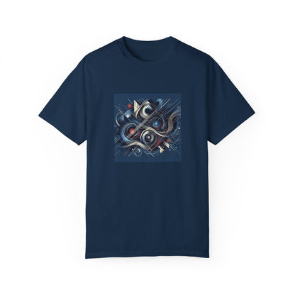 Vibrant Graphic Unisex Garment-Dyed T-Shirt - Cool Modern Art Design