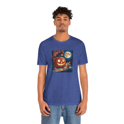 Fall In Love With Fall, Unisex Fall T-Shirt, Halloween Shirt, Cozy Fall Apparel, Seasonal Graphic Tee, Pumpkin Spice Tee