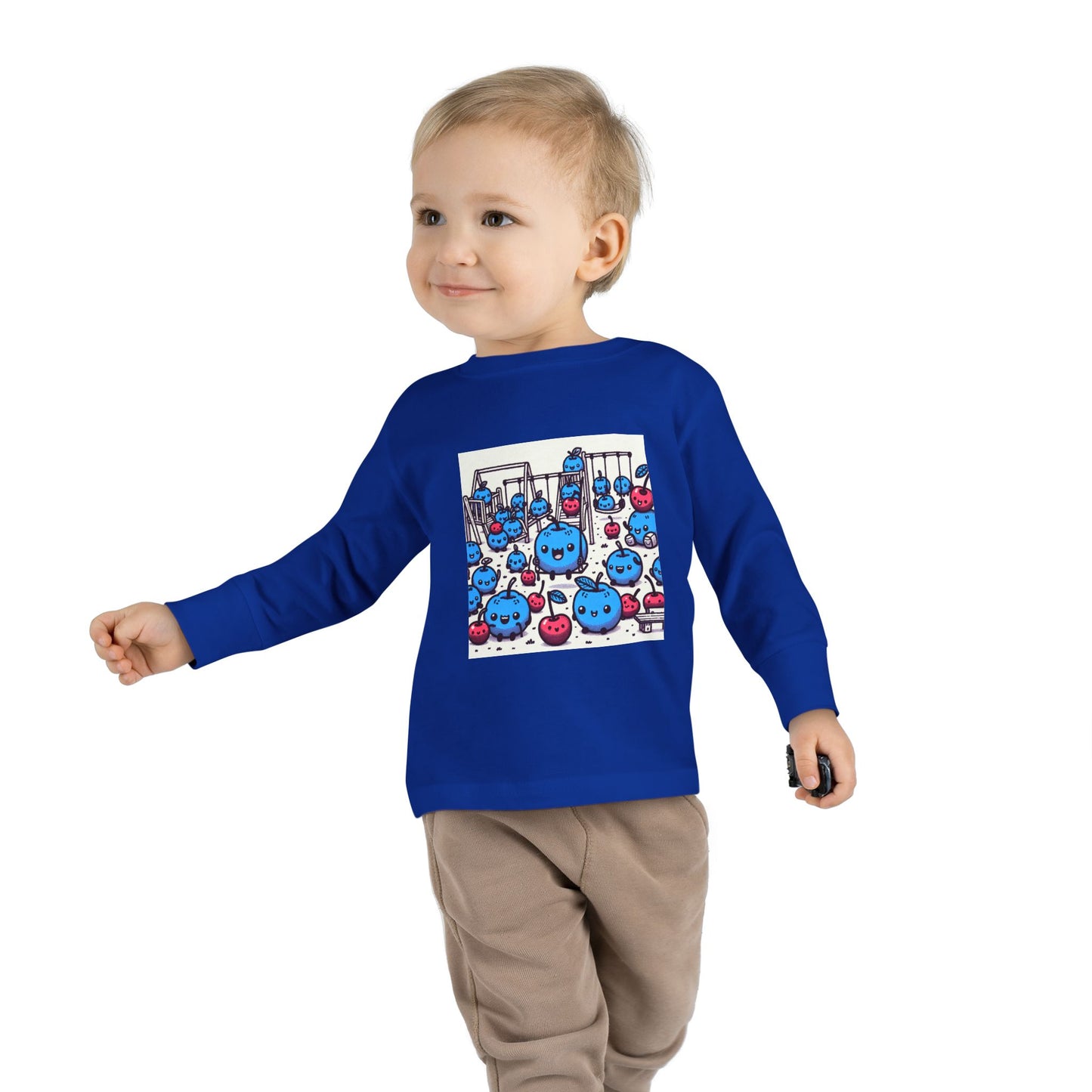 Kids Tee with Blueberries and Cherries Playground Design