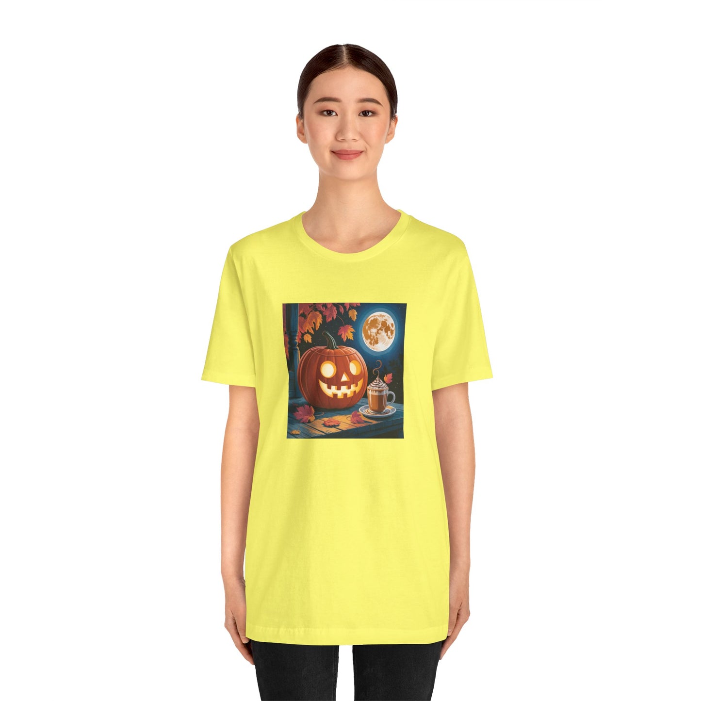Fall In Love With Fall, Unisex Fall T-Shirt, Halloween Shirt, Cozy Fall Apparel, Seasonal Graphic Tee, Pumpkin Spice Tee