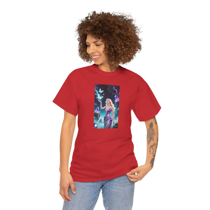 Magical Fairy Graphic Tee, Enchanted Woodland Shirt, Fantasy Apparel, Gift for Nature Lovers, Festival Wear, Unisex Cotton Tee