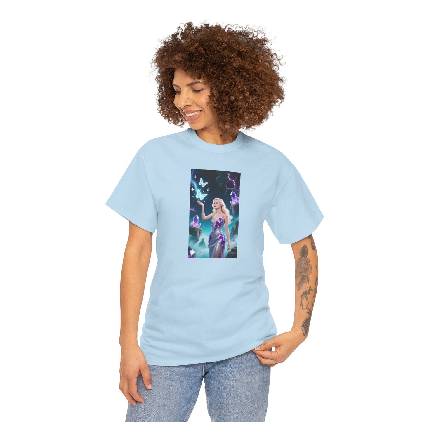 Magical Fairy Graphic Tee, Enchanted Woodland Shirt, Fantasy Apparel, Gift for Nature Lovers, Festival Wear, Unisex Cotton Tee
