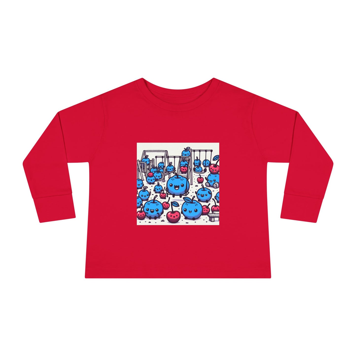 Kids Tee with Blueberries and Cherries Playground Design