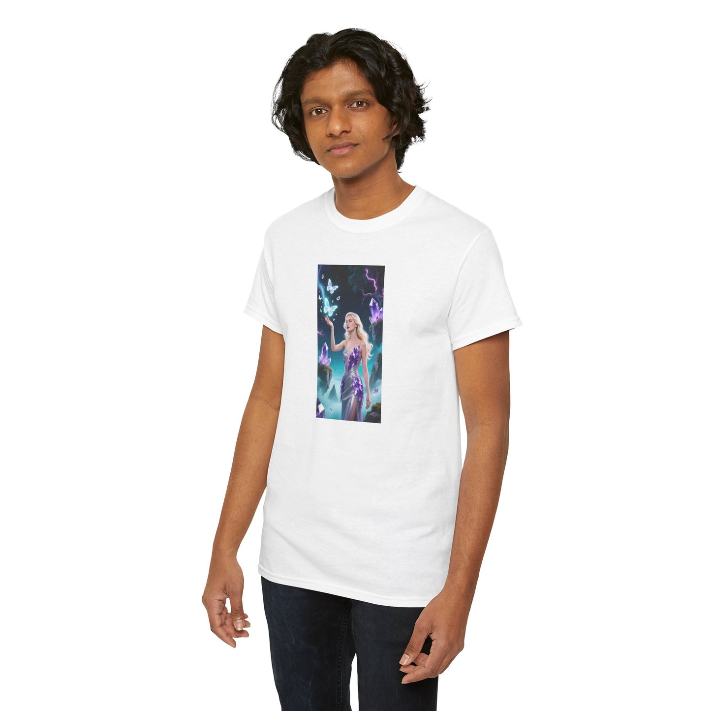 Magical Fairy Graphic Tee, Enchanted Woodland Shirt, Fantasy Apparel, Gift for Nature Lovers, Festival Wear, Unisex Cotton Tee