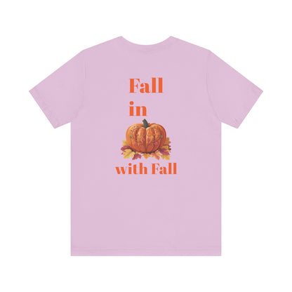 Fall In Love With Fall, Unisex Fall T-Shirt, Halloween Shirt, Cozy Fall Apparel, Seasonal Graphic Tee, Pumpkin Spice Tee
